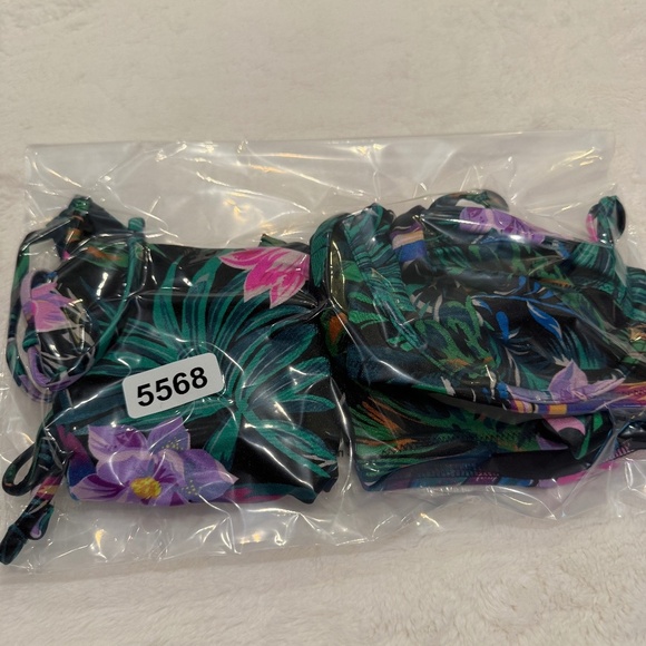 New! Set! Victoria's Secret Black Palm Bikini Set 45568 - Picture 14 of 14